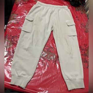 Nike mens beige joggers Sz large